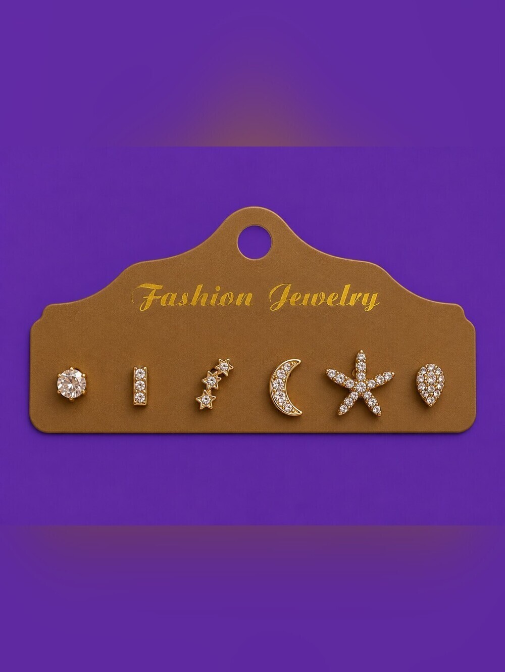 3/$30 Vintage Gold and Silver Celestial Stud Earrings Set